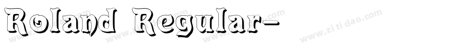 Roland Regular字体转换